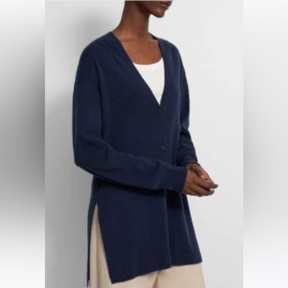 New Theory soft wool cashmere long cardigan PETITE size